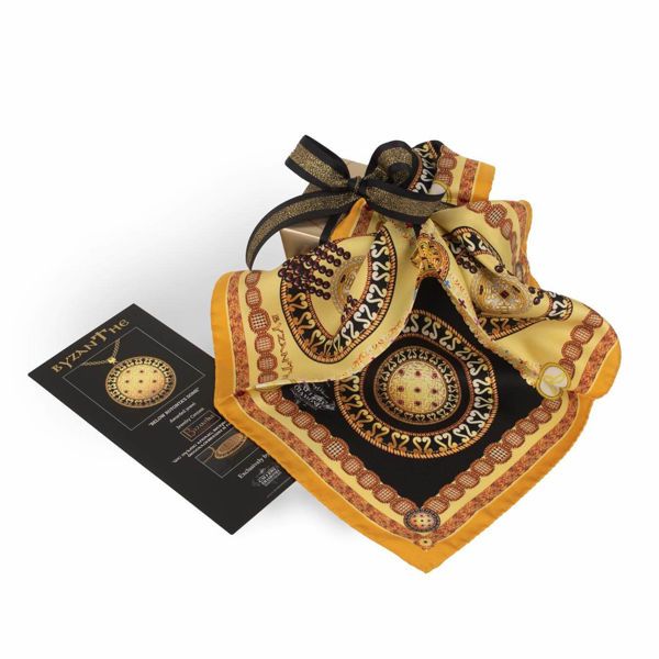 ΜΕΤΑΞΩΤΟ ΦΟΥΛΑΡΙ BYZANTINE COLLECTION ΜΕ ΣΟΚΟΛΑΤΑΚΙΑ LEONIDAS