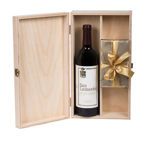 Ξύλινο κουτί με Ιταλικό κρασί και σοκολατάκια Leonidas