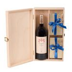 ΞΥΛΙΝΟ ΚΟΥΤΙ ΜΕ ΙΤΑΛΙΚΟ ΚΡΑΣΙ IL PINO ROSSO TOSCANA & ΣΟΚΟΛΑΤΑΚΙΑ LEONIDAS