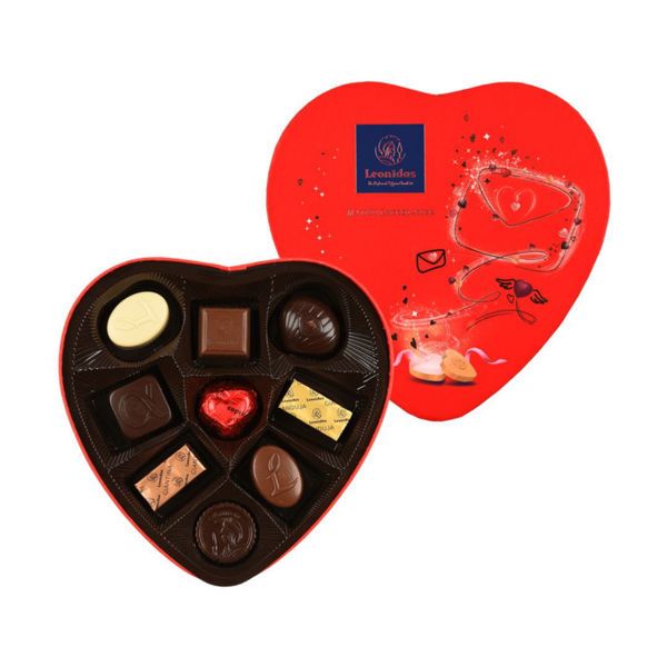 Χάρτινη καρδιά με 9 σοκολατάκια Leonidas
