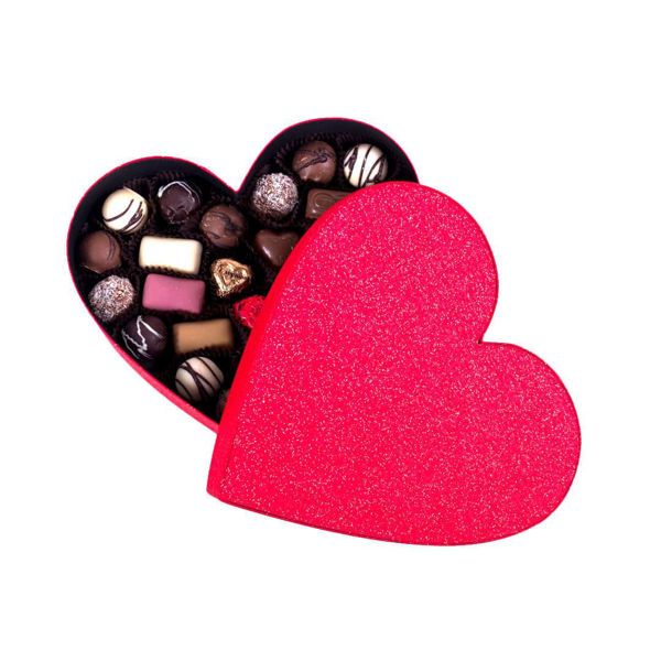 Χάρτινη καρδιά με 800 γρ. σοκολατάκια Leonidas