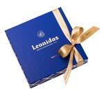 Χάρτινο μπλέ τετράγωνο κουτί Heritage S με 170 γρ. σοκολατάκια Leonidas