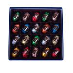 Χάρτινο χρυσό τετράγωνο κουτί Heritage M με 320 γρ σοκολατάκια με λικέρ σε σοκολάτα υγείας - assortment of pure liquors dark