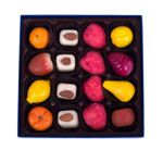 Χάρτινο χρυσό τετράγωνο κουτί Heritage M με 390 γρ. αμυγδαλόπαστα (marzipan) Leonidas