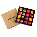 Χάρτινο χρυσό τετράγωνο κουτί Heritage M με 390 γρ. αμυγδαλόπαστα (marzipan) Leonidas