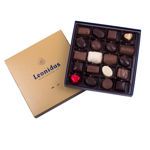 Χάρτινο χρυσό τετράγωνο κουτί Heritage M με 320 γρ. ποικιλία σοκολατάκια Leonidas