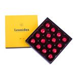 Χάρτινο κίτρινο τετράγωνο κουτί Heritage M με 290 γρ σοκολατάκια cerise Leonidas