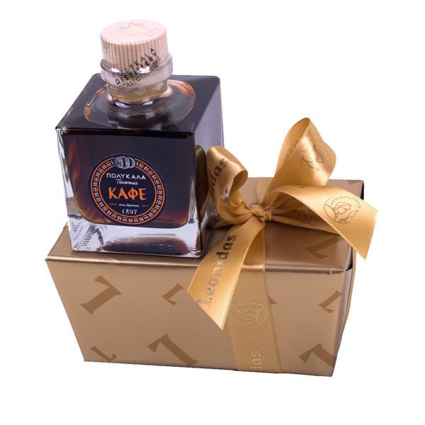 Κουτί με σοκολατάκια 750 γρ και λικέρ Πολυκαλά Καφέ