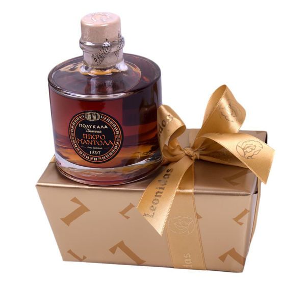 Κουτί με σοκολατάκια 750 γρ και λικέρ Πολυκαλά Πικρομάντολα