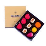 Χάρτινο χρυσό τετράγωνο κουτί Heritage S με 220 γρ. αμυγδαλόπαστα (marzipan) Leonidas