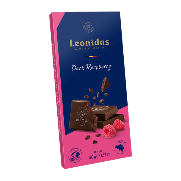 Σοκολάτα Πλάκα Leonidas 100 γρ. Dark 54% Raspberry<br/>