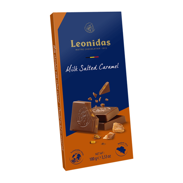Σοκολάτα Πλάκα Leonidas 100 γρ. Milk 30% Salted Caramel