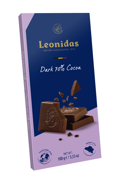 Σοκολάτα Πλάκα Leonidas 100 γρ Dark 70% Cocoa