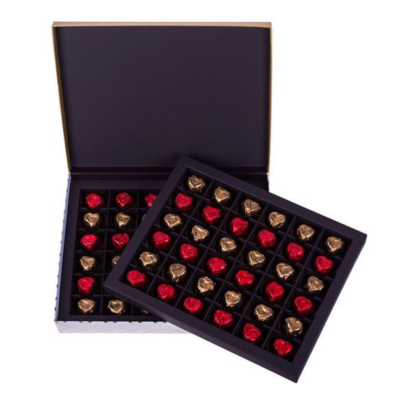 Χρυσό χάρτινο κουτί πολυτελείας με 990 γρ. σοκολατάκια Leonidas
