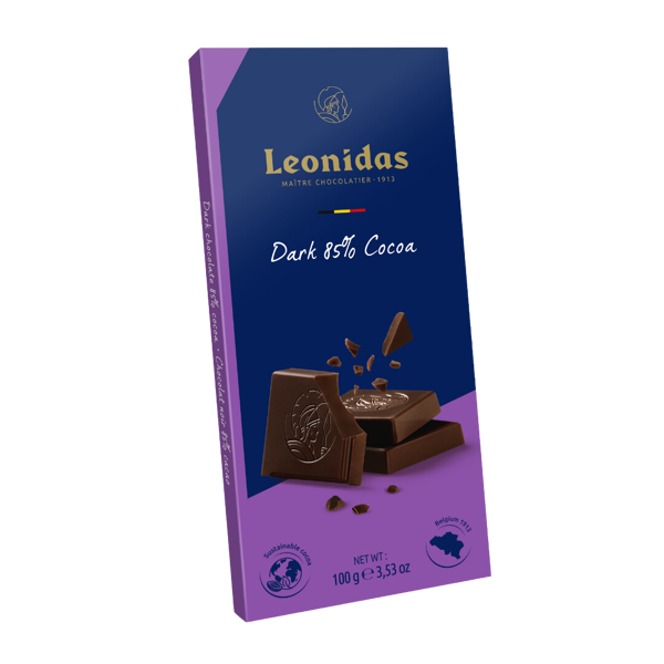 Σοκολάτα πλάκα Leonidas 100 γρ.  Dark 85% Cocoa