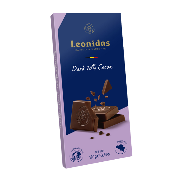 Σοκολάτα Πλάκα Leonidas 100 γρ. Dark 70% Cocoa