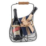 Μεταλλικό καλάθι με σοκολατάκια Leonidas και Ελληνικά κρασιά Αργυρίου