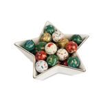 Χριστουγεννιάτικο κεραμικό αστέρι με 260 γρ. σοκολατένιες χριστουγεννιάτικες μπαλίτσες