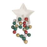 Χριστουγεννιάτικο κεραμικό αστέρι με 260 γρ. σοκολατένιες χριστουγεννιάτικες μπαλίτσες