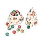 Κεραμικό διακοσμητικό σε σχήμα χριστουγεννιάτικου δέντρου με 350 γρ. ποικιλία σοκολατένιες χριστουγεννιάτικες μπαλίτσες  Leonidas