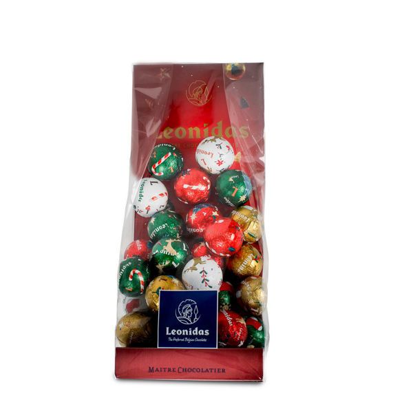 Σακκουλάκι με 39 σοκολατένιες χριστουγεννιάτικες μπαλίτσες  Leonidas