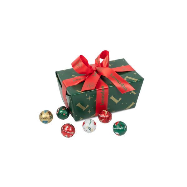 Κουτί μπαλοτέν με 250 γρ  σοκολατένιες χριστουγεννιάτικες μπαλίτσες Leonidas