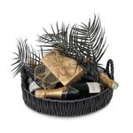 Δίσκος με χριστουγεννιάτικο αμπαλάζ με 4 σαμπάνιες Moet & Chandon και 1 κιλό σοκολατάκια Leonidas