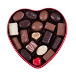 Μεταλλική καρδιά με 320 γρ σοκολατάκια Leonidas