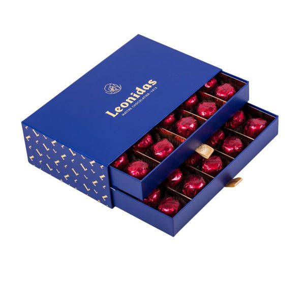 Κουτί Drawer Box Leonidas με 670 γρ σοκολατάκια cerise Leonidas