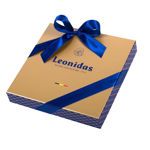 Χάρτινο χρυσό τετράγωνο κουτί Heritage M με 290 γρ σοκολατάκια cerise Leonidas