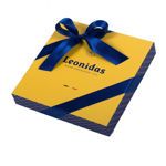 Χάρτινο κίτρινο τετράγωνο κουτί Heritage M με 430 γρ.pates de fruit (ζελεδάκια φρούτων) Leonidas