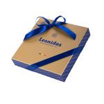 Χάρτινο χρυσό τετράγωνο κουτί Heritage S με 160 γρ σοκολατάκια cerise Leonidas