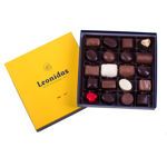 Χάρτινο κίτρινο τετράγωνο κουτί Heritage M με 320 γρ. ποικιλία σοκολατάκια Leonidas