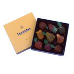 Χάρτινο χρυσό τετράγωνο κουτί Heritage S με 250 γρ.pates de fruit (ζελεδάκια φρούτων) Leonidas