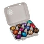 Χάρτινη αυγοθήκη με 12 σοκολατένια αυγουλάκια Leonidas (128 γρ.)