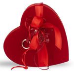 Βελούδινη καρδιά με διακόσμηση και 460 γρ σοκολατάκια Leonidas