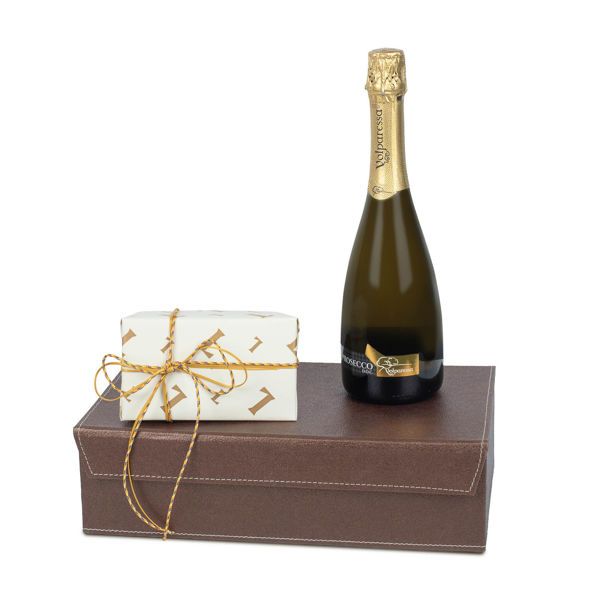 Κουτί με Prosecco και σοκολατάκια Leonidas