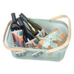 Μεταλλικό καλάθι με κρασιά Lapis Luna και σοκολατάκια Leonidas