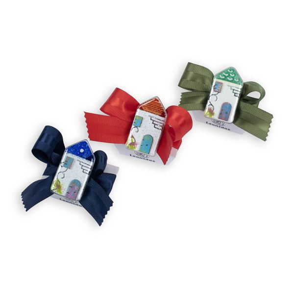 Μίνι κουτάκι με μικρό γυάλινο διακοσμητικό και 2 σοκολατάκια gianduja