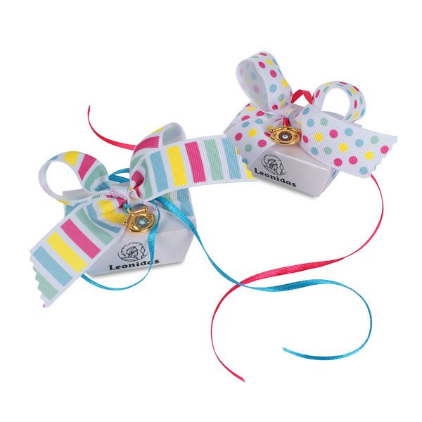 Μίνι κουτάκι με 2 σοκολατάκια gianduja και Πασχαλινή διακόσμηση με ματάκι