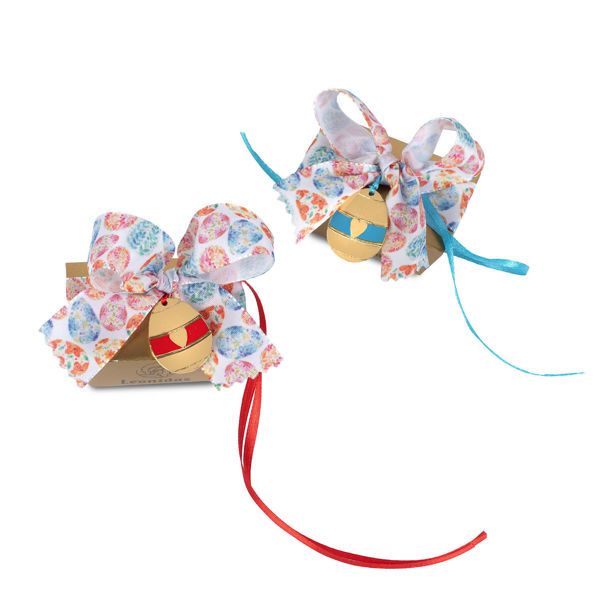 Μίνι κουτάκι με 2 σοκολατάκια gianduja και Πασχαλινό μεταλλικό αυγουλάκι