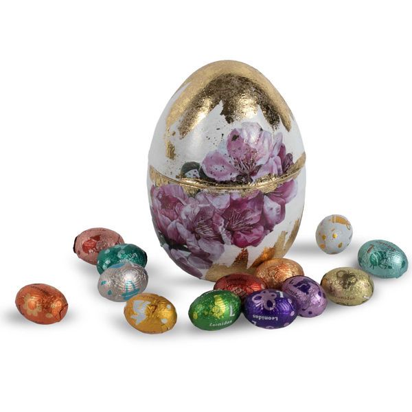 Κεραμικό αυγό με 22 σοκολατένια αυγουλάκια Leonidas