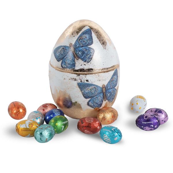 Κεραμικό αυγό με 22 σοκολατένια αυγουλάκια Leonidas