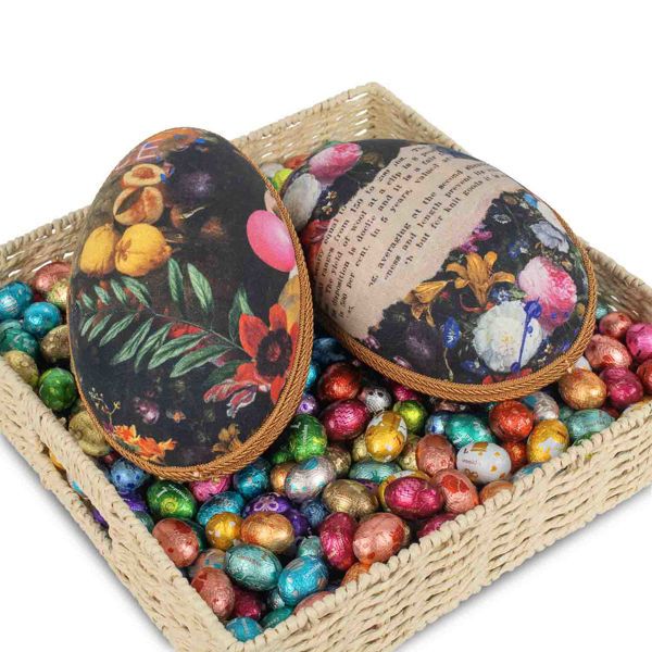 Υφασμάτινο αυγό με 44 σοκολατένια αυγουλάκια Leonidas